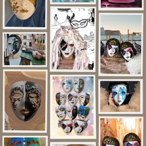 Masken-Collage
